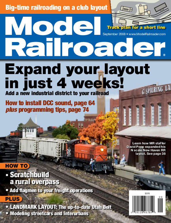 Model Railroader, September 2008
