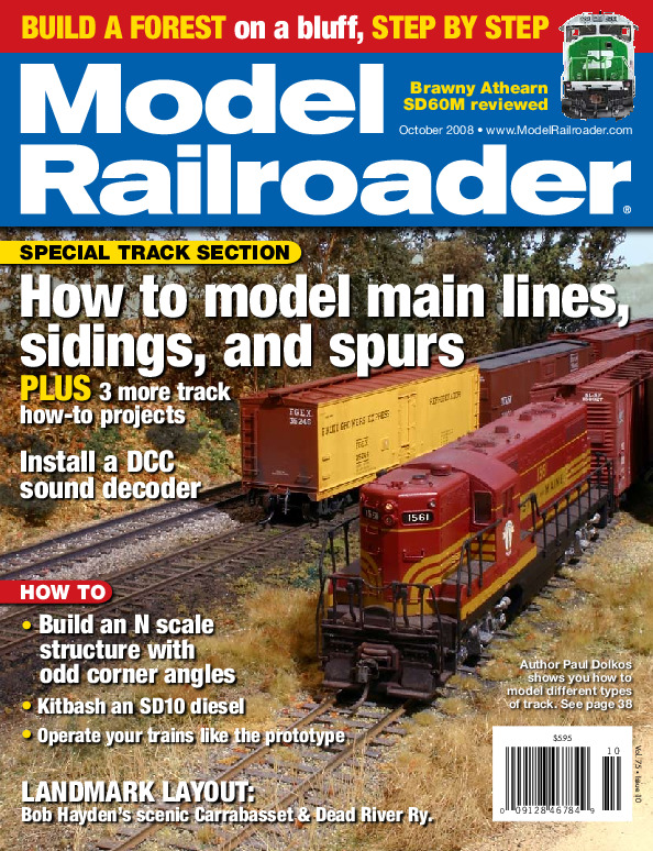 Model Railroader, October 2008