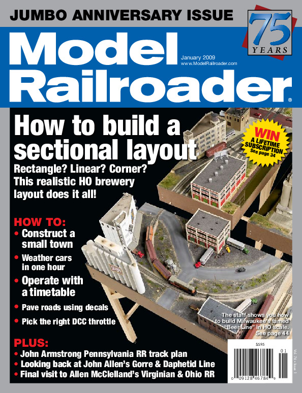 Model Railroader, January 2009