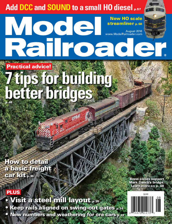 Model Railroader, August 2016