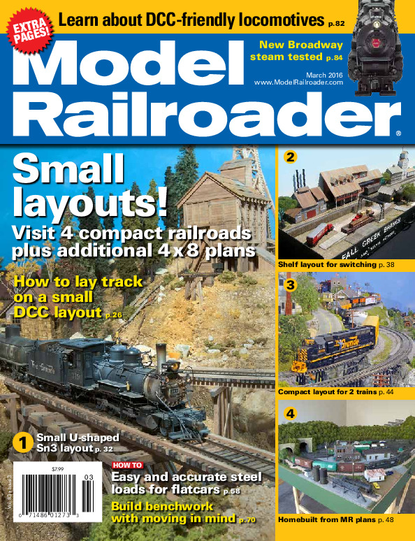Model Railroader, March 2016