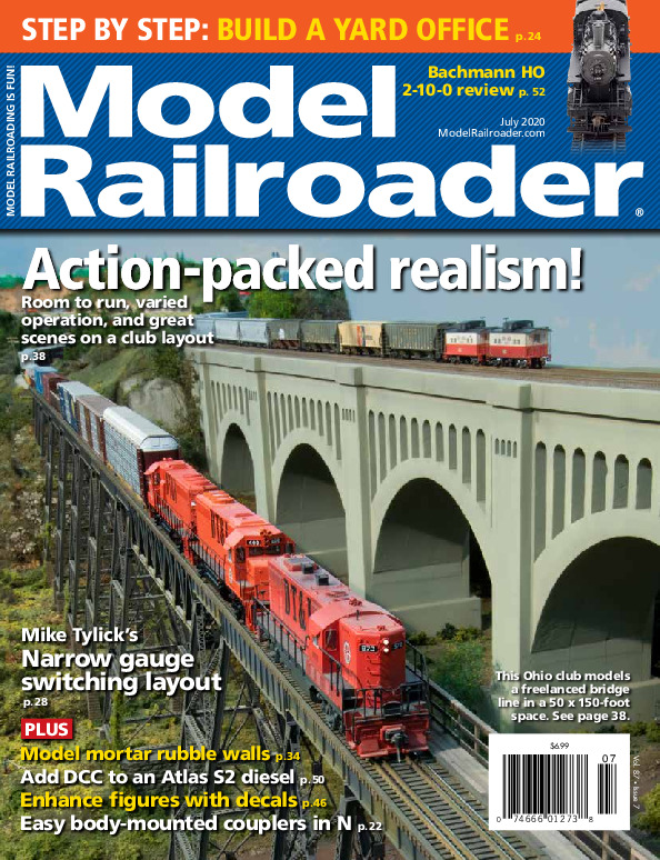 Model Railroader, July 2020