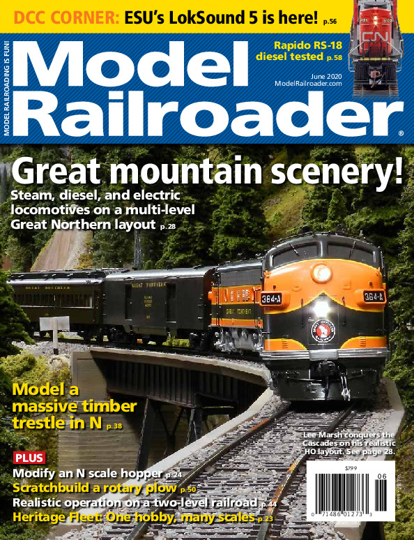 Model Railroader, June 2020