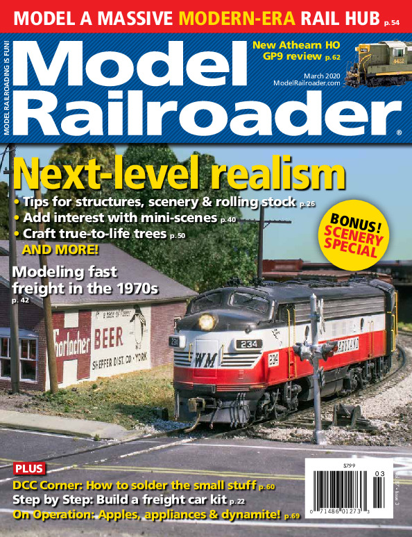 Model Railroader, March 2020