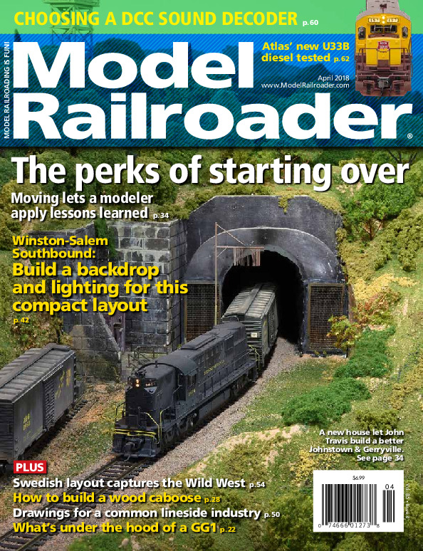 Model Railroader, April 2018