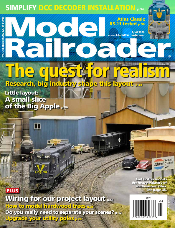 Model Railroader, April 2019