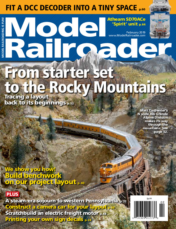Model Railroader, February 2019