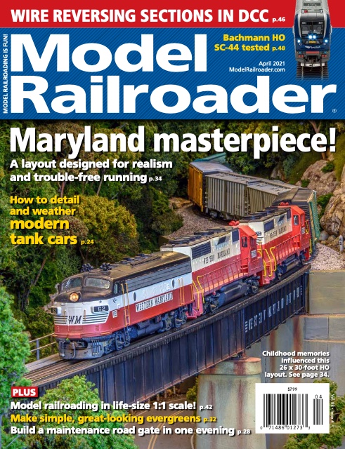 Model Railroader, April 2021